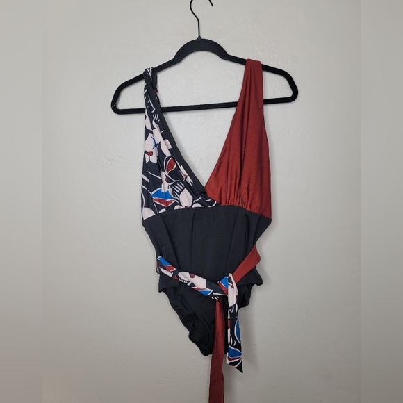 ANTHROPOLOGIE | Sanctuary Tie-Front One-Piece Swimsuit - Picture 3 of 6
